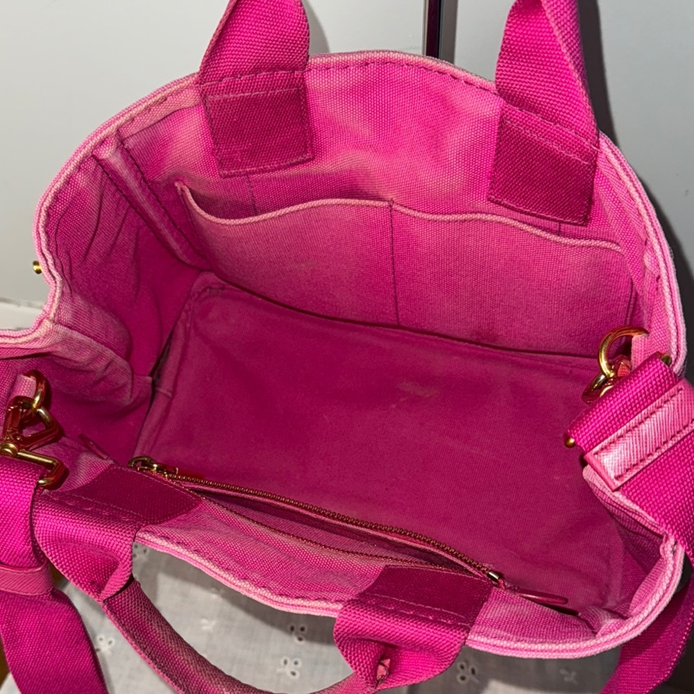 Prada Pink Canvas Crossbody Tote - Picture 13 of 13